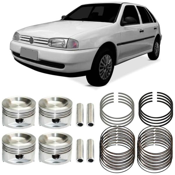 Imagem de Kit Pistão Anéis 0.50 Gol G2 G3 Mi 1.0 8V 97 a 2005 Gasolina - Metal Leve