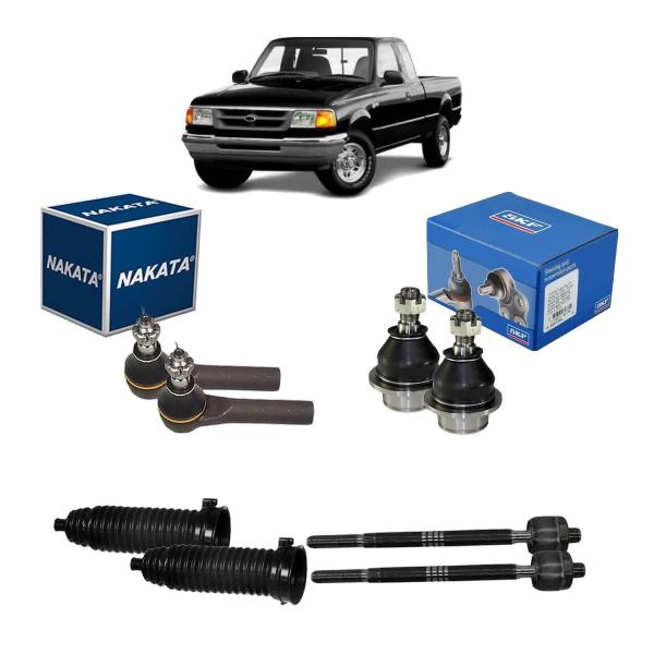 Kit Pivô Ranger 2011 Terminal Ponteira Axial Coifa Direção - NAKATA E SKF Imagem de Kit Pivô Ranger 2011 Terminal Ponteira Axial Coifa Direção