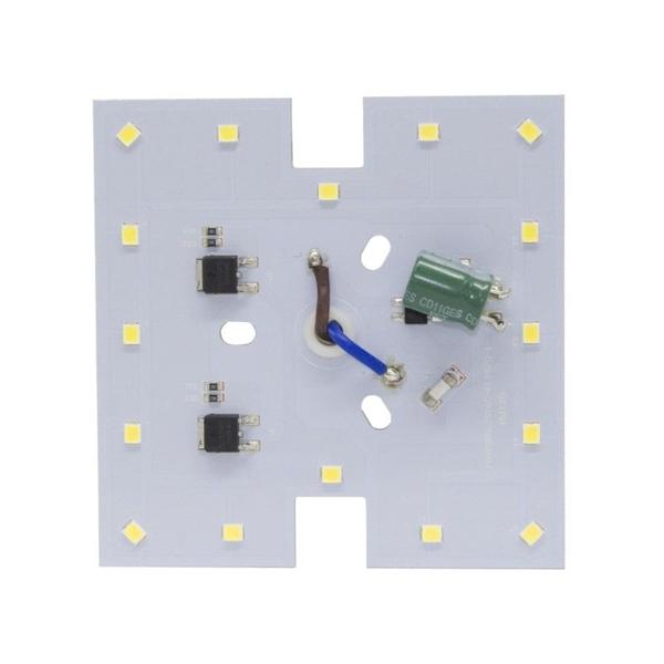 Imagem de Kit Placa LED Quadrado 8cm 20W Luz Branco Frio 127V Bronzearte