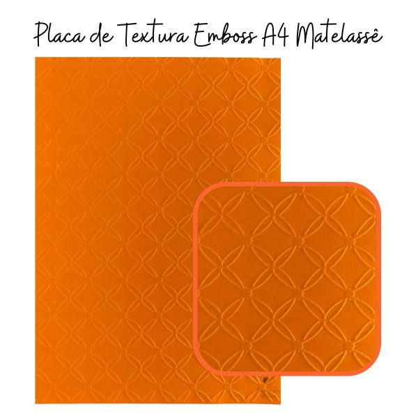 Imagem de Kit Placa Textura Emboss Relevo Scrap Artes A4 4 Modelos