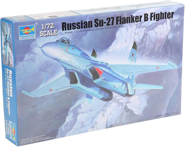 Imagem de Kit Plástico Russian Su-27 Flanker B Fighter 1/72 Trumpeter Tpr 01660