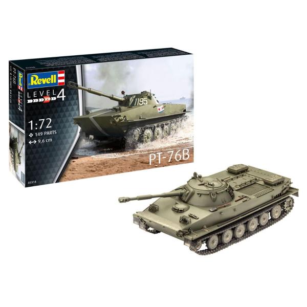 Imagem de Kit Plástico Tanque PT-76B Com Photoetch 1/72 Revell 03314