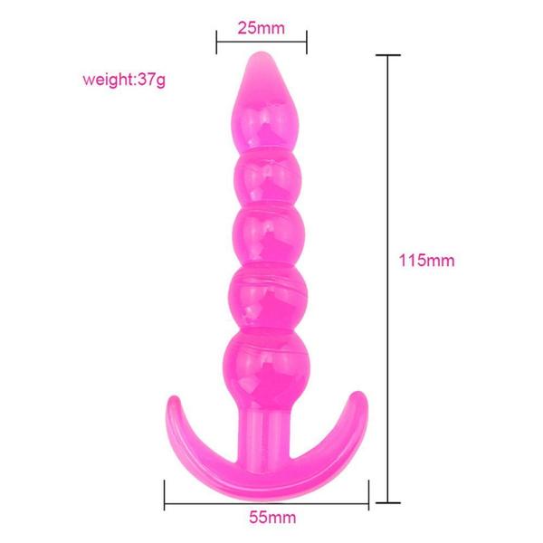 Imagem de Kit - Plug Anal Silicone Escalonadas - Rosa + **loko