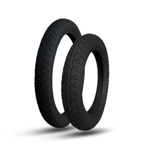Kit Pneu Biz 125 / Mandrake 80-100-14 + 60-100-17 - BLACK TYRES Kit Pneu Biz 125 / Mandrake 80-100-14 + 60-100-17 - BLACK TYRES
