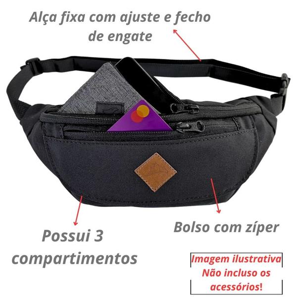 Imagem de Kit Pochete Bolsa Pequena Porta Celular Chave Conquista + Manometro e Bomba de Ar para Bicicleta  Bel 