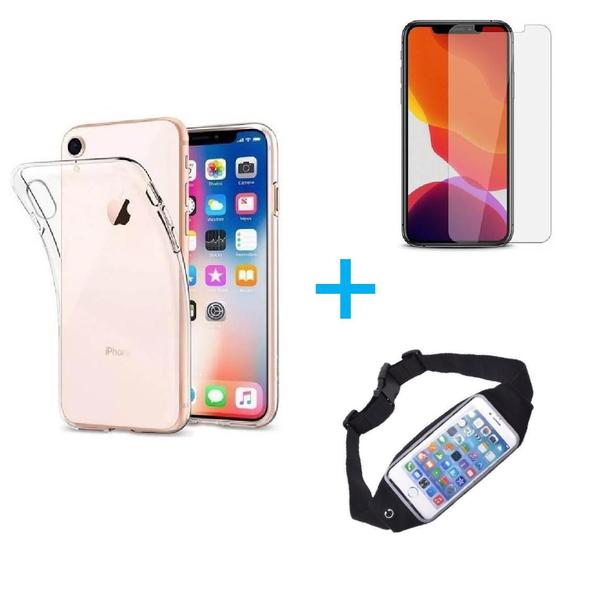 Kit Pochete íPhone SE 2020 + Capinha Anti Impacto + Película de Vidro - Apple