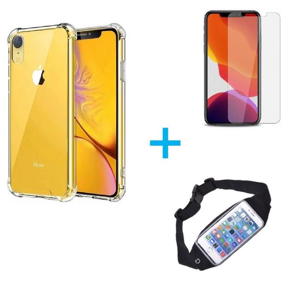Kit Pochete íPhone XR + Capinha Anti Impacto + Película de Vidro - Apple
