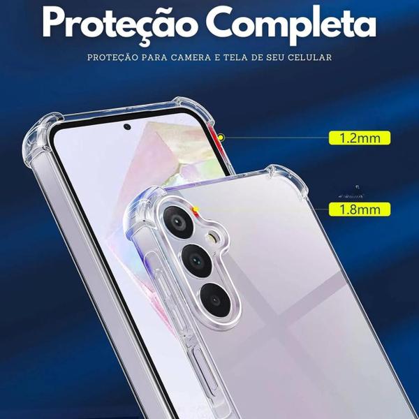 Imagem de Kit Pochete Samsung Galaxy A35 + Capinha Anti Impacto + Película de Vidro