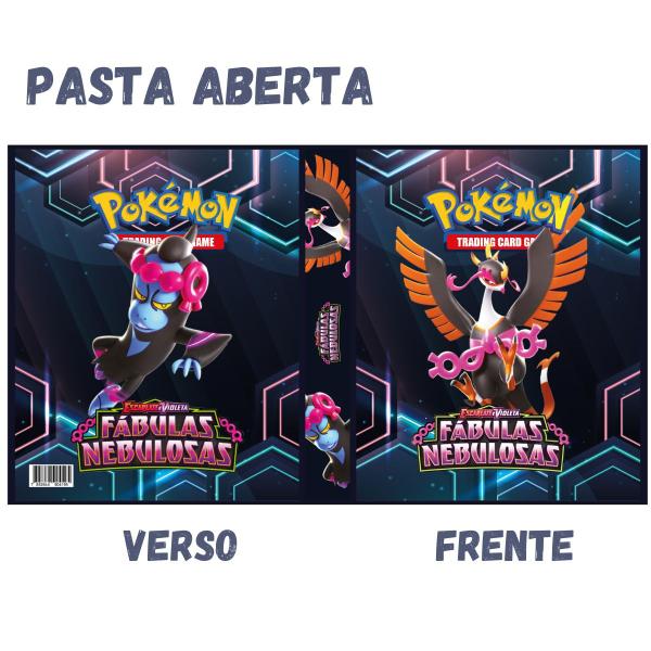 Imagem de Kit Pokémon Pasta Escarlete e Violeta Fábulas Nebulosas com Box Kimgambit EX e 10 Folhas 9 Bolsos