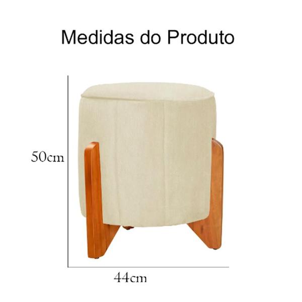 Kit Poltrona Amamentação Balanço + Puff Suede Marfim - Belliv Decor Imagem de Kit Poltrona Amamentação Balanço + Puff Suede Marfim - Belliv Decor