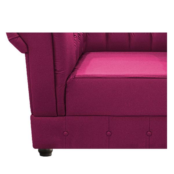 Imagem de Kit Poltrona e Namoradeira Chesterfield Ana Suede Pink - ADJ Decor