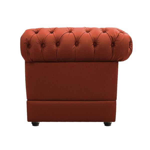 Imagem de Kit Poltrona e Namoradeira Chesterfield Ana Suede Terracota - ADJ Decor