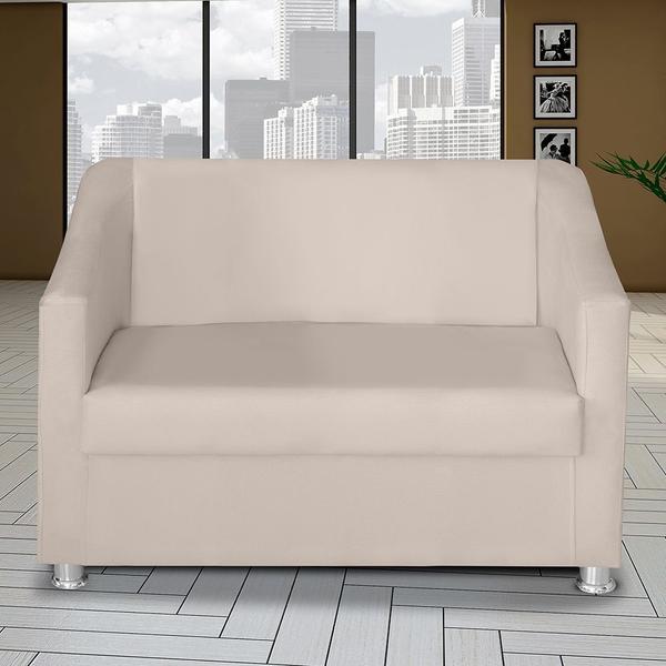 Imagem de Kit Poltrona Namoradeira e 2 Poltronas Decorativa 68 cm Tilla Bege - Mafer