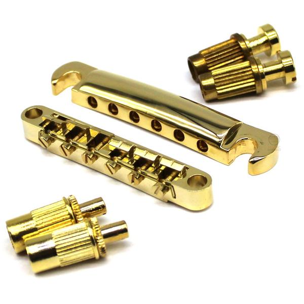 Imagem de Kit Ponte tune-o-matic LP17 + stop bar LTZC guitarra Dourado