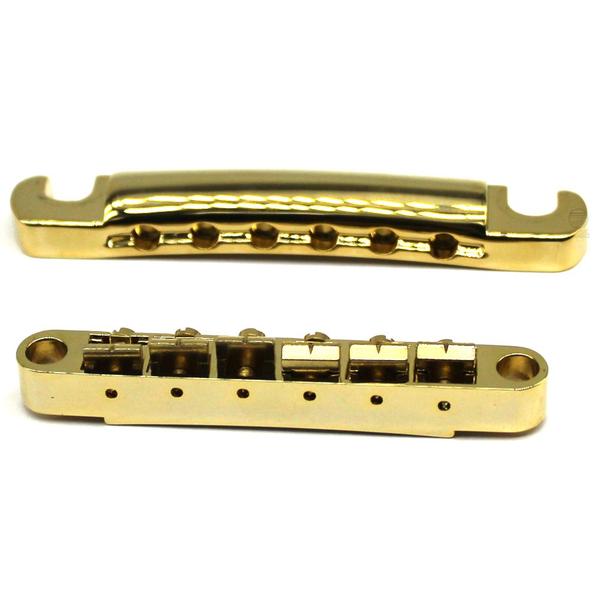 Imagem de Kit Ponte tune-o-matic LP17 + stop bar LTZC guitarra Dourado