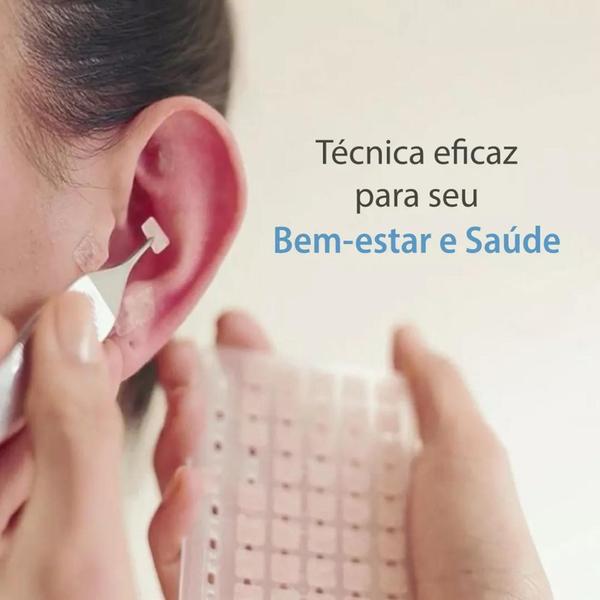 Imagem de Kit Ponto Auriculoterapia Cristal Zirconado Auricular C/ Micropore 350 Un