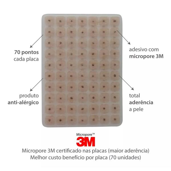 Imagem de Kit Ponto Auriculoterapia Semente Auricular C/ Micropore 350 Un