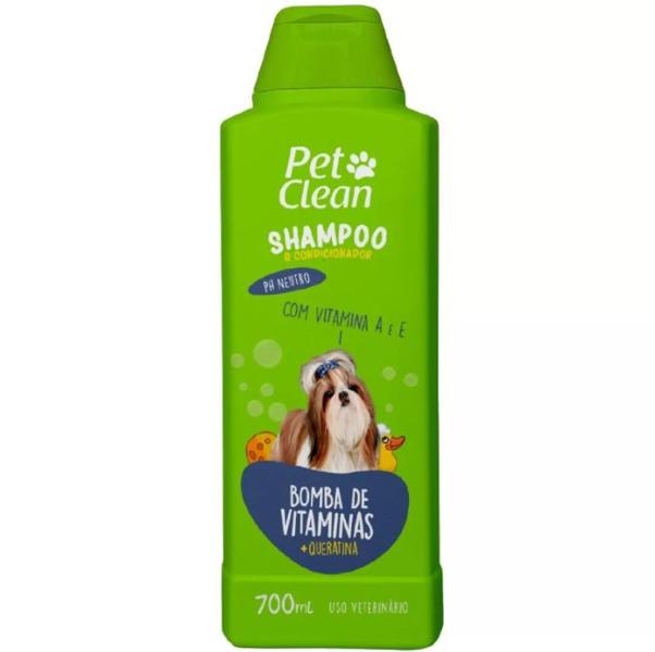 Imagem de Kit POP Pet Clean Shampoo + Perfume + Condicionador Pet Cães Cachorro Gato Banho e Tosa