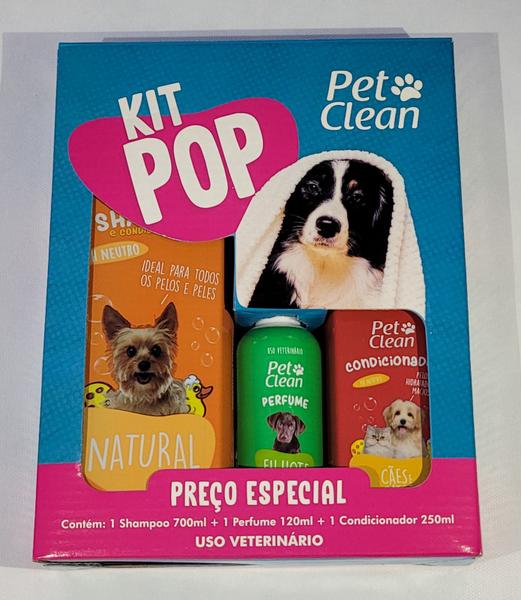 Imagem de Kit Pop Shampoo Pet Clean Natural + Condicionador + Perfume