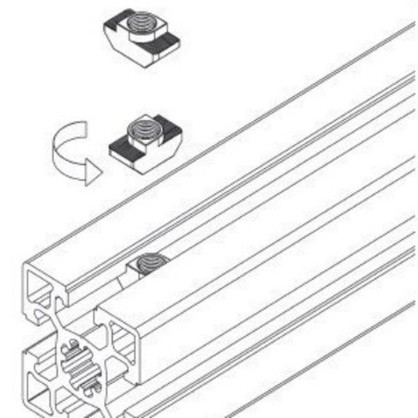 Imagem de Kit Porca Martelo  Com 12 Unidades (Porca T)