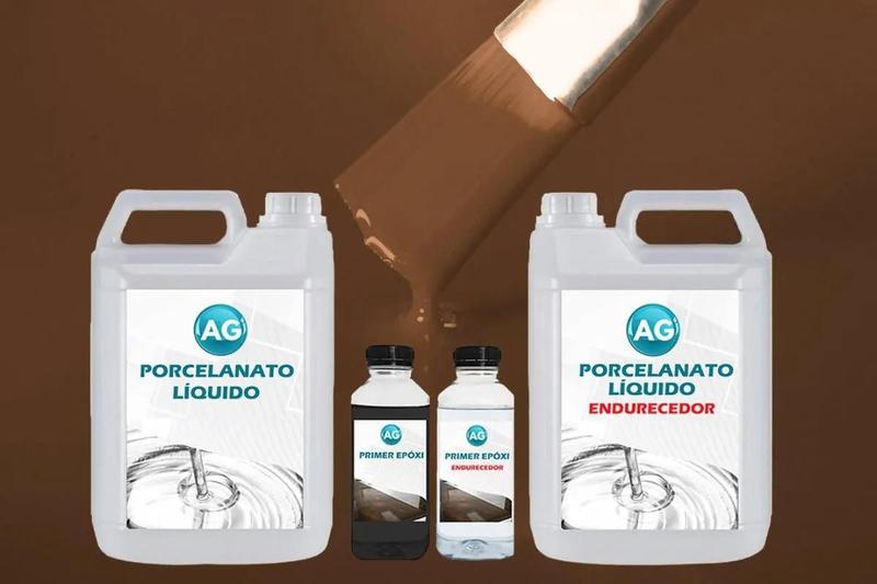 Kit Porcelanato Líquido + Primer Multiuso em Superfícies - Resinas Ag Imagem de Kit Porcelanato Líquido + Primer Multiuso em Superfícies