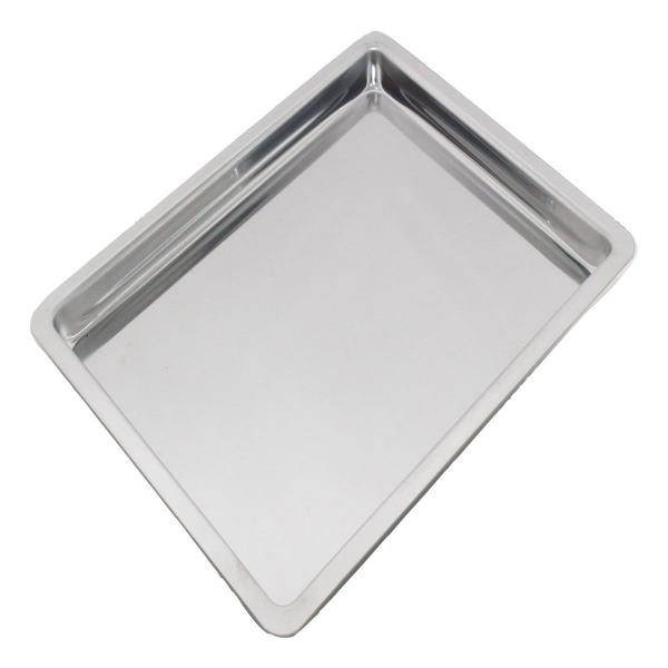 Imagem de Kit Porta Algodão Cotonete Com Mola + Bandeja 22x17x1,5cm Inox