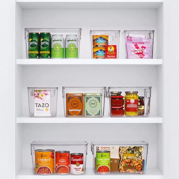 Imagem de Kit Porta Alimentos Organizador Geladeira Acrilico Multiuso 4 UN