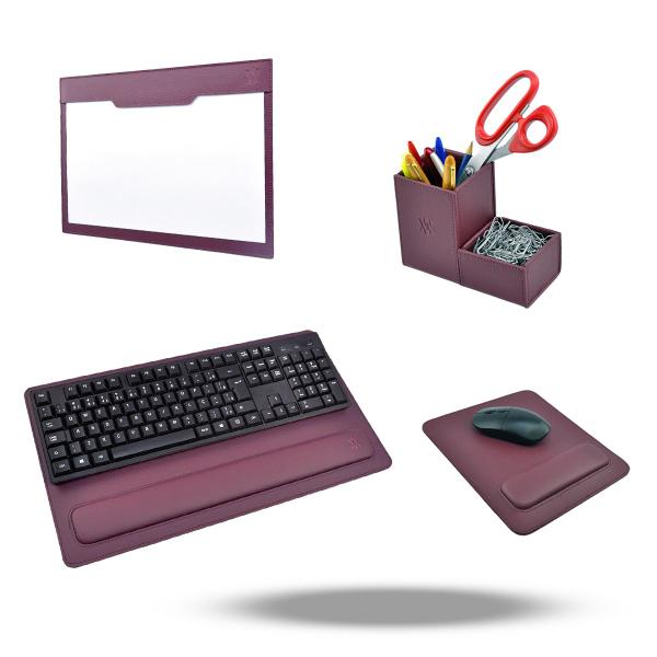 Imagem de Kit Porta Caneta/clips, Risque A4, Apoio Teclado, Mouse Pad