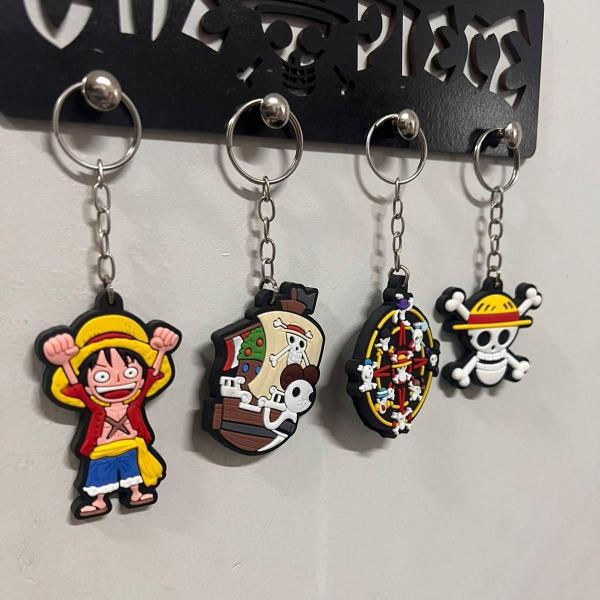 Imagem de Kit Porta Chaves E Chaveiros One Piece Organizador Parede