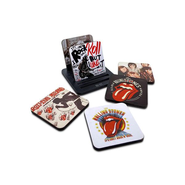 Imagem de Kit Porta Copos Banda Rolling Stones Rock Clássico Rockspot