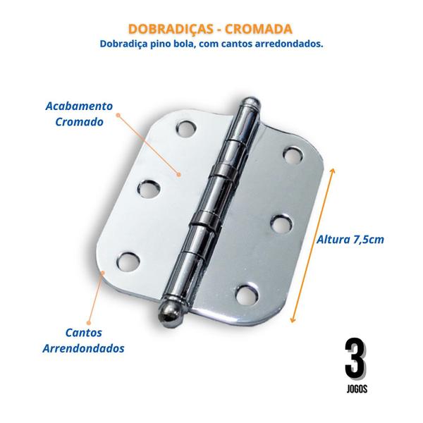 Imagem de Kit Porta de Madeira 210x80cm Lisa Laqueada Direita Moldufama