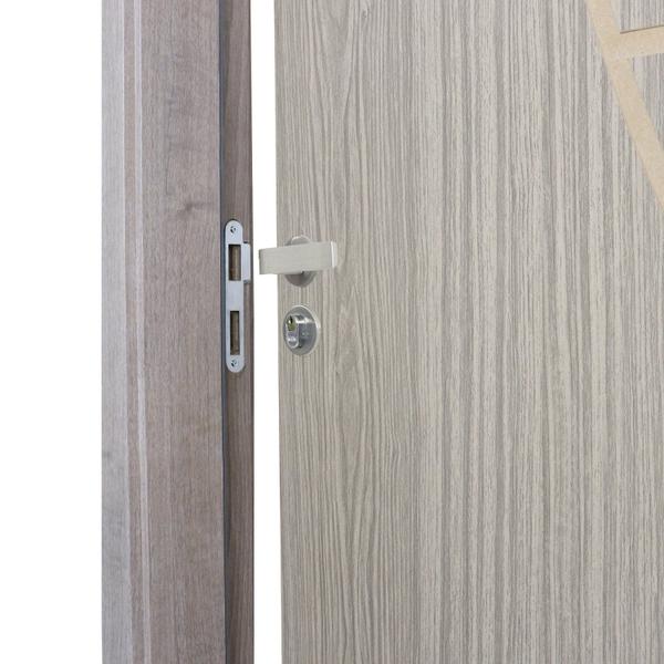 Imagem de Kit Porta de Madeira Decorada 215x74cm com Batente de MDF Ultra 10cm Cantareira MGM