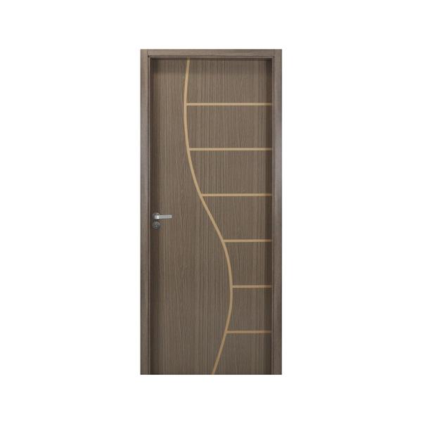 Imagem de Kit Porta de Madeira Decorada 215x84cm com Batente de MDF Ultra 16cm Cantareira MGM