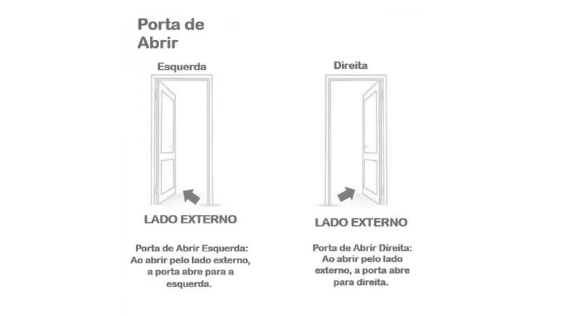 Imagem de Kit Porta de Madeira Lisa 212x85cm com Batente de Alumínio 3,6cm Gaúcha MGMa