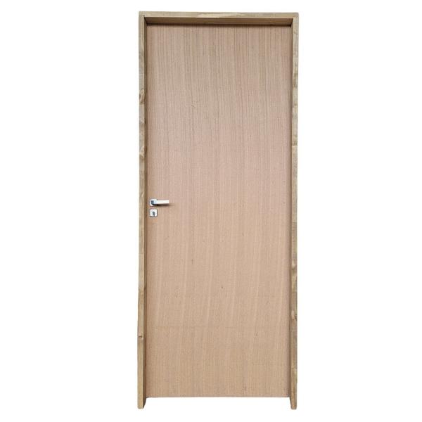 Imagem de Kit Porta de Madeira Lisa Angelim 210x92cm Batente 11cm Uniportas