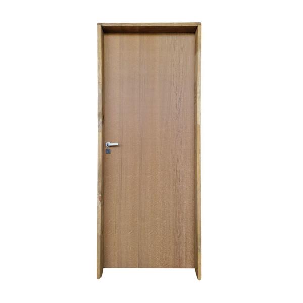 Imagem de Kit Porta de Madeira Lisa Imbuia 210x82cm Batente 14cm Uniportas