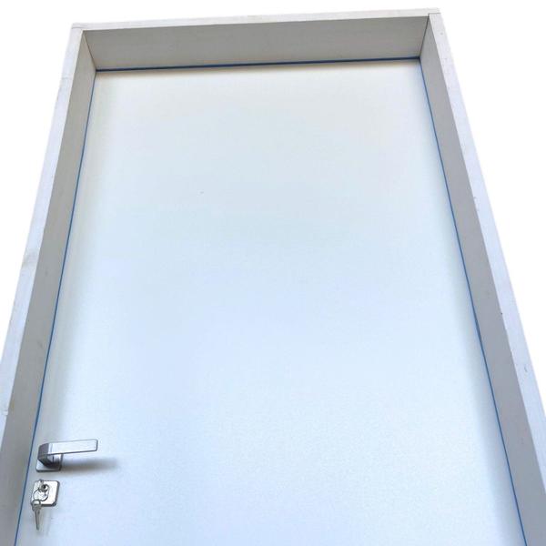 Imagem de Kit Porta de Madeira Lisa Primer 210x92cm Batente 18cm Uniportas