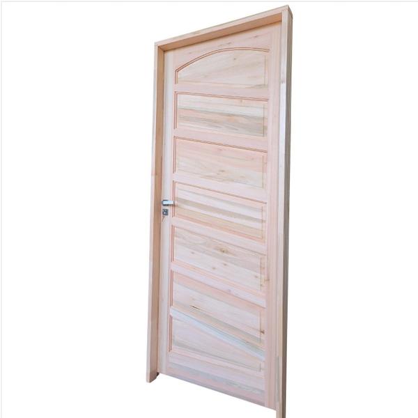 Imagem de Kit Porta de Madeira Maciça Topázio Eucalipto 210x82cm Batente 11cm