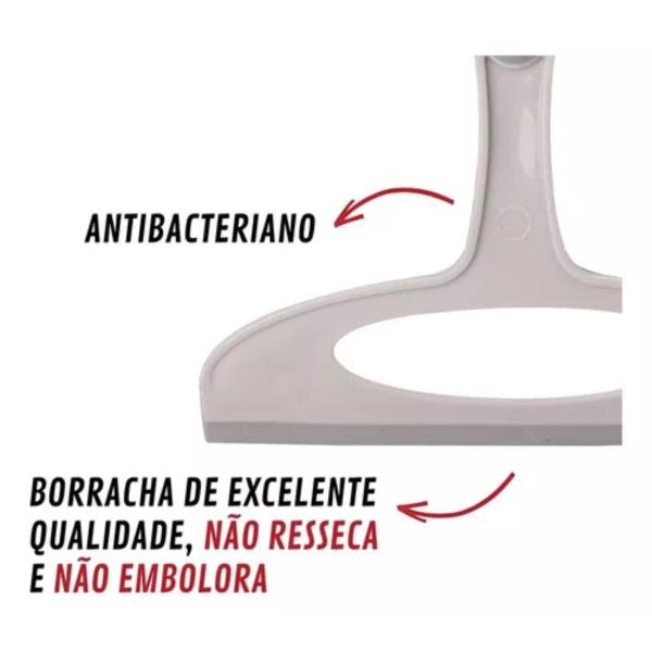 Imagem de Kit Porta Detergente Com Rodinho Seca Pia Cozinha Cinza