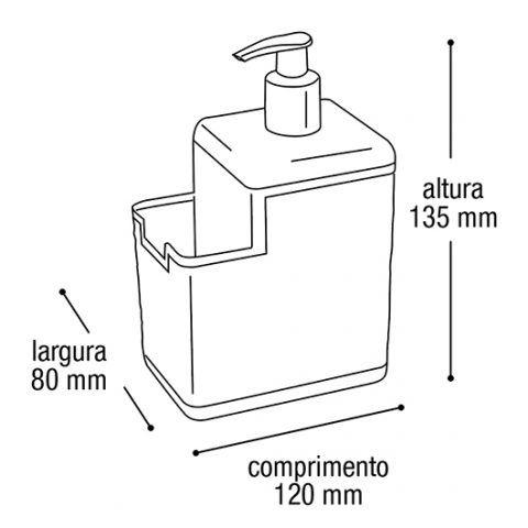 Kit Porta Detergente e Esponja C/ Bico Dosador + Lixeira 7L Ratan + Rodinho de Pia - Arqplast Imagem de Kit Porta Detergente e Esponja C/ Bico Dosador + Lixeira 7L Ratan + Rodinho de Pia