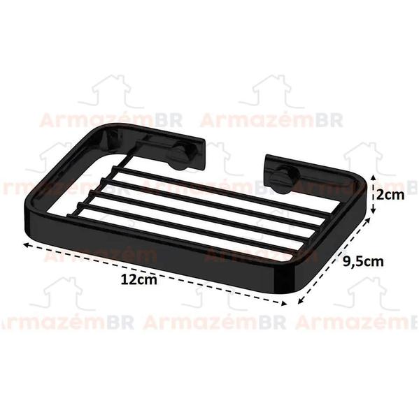 Kit Porta Papel Higiênico Saboneteira Preto Fosco - Future Imagem de Kit Porta Papel Higiênico Saboneteira Preto Fosco - Future