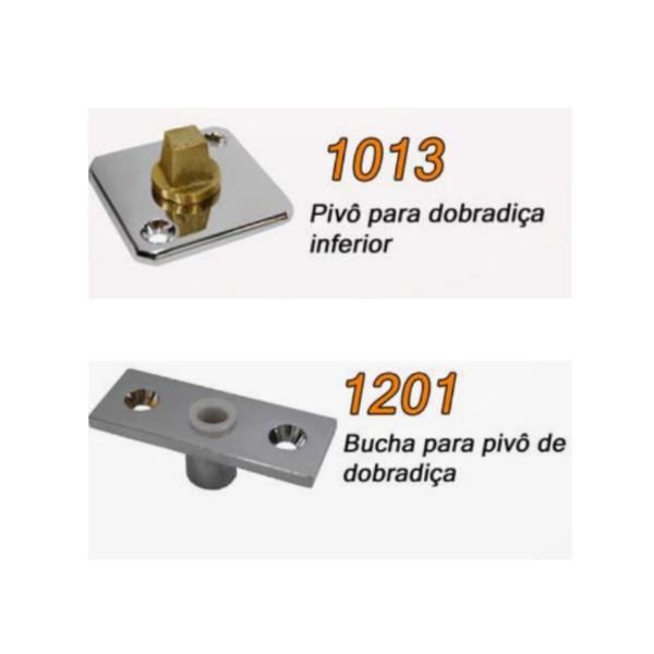 Kit porta pivotante tipo jumbo para vidro temperado blindex - Cromado (alumínio) - Demarcos Engenharia Imagem de Kit porta pivotante tipo jumbo para vidro temperado blindex - Cromado (alumínio)