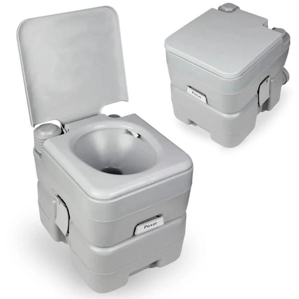 Imagem de Kit Porta Potti Vaso Sanitario Kala Portatil 20 L + Barraca Trocador Camping Ntk Pop Up Nautika