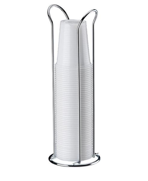 Kit Porta Sachê Copos 200/80/50Ml Future - Cromado/Branco Imagem de Kit Porta Sachê Copos 200/80/50Ml Future - Cromado/Branco