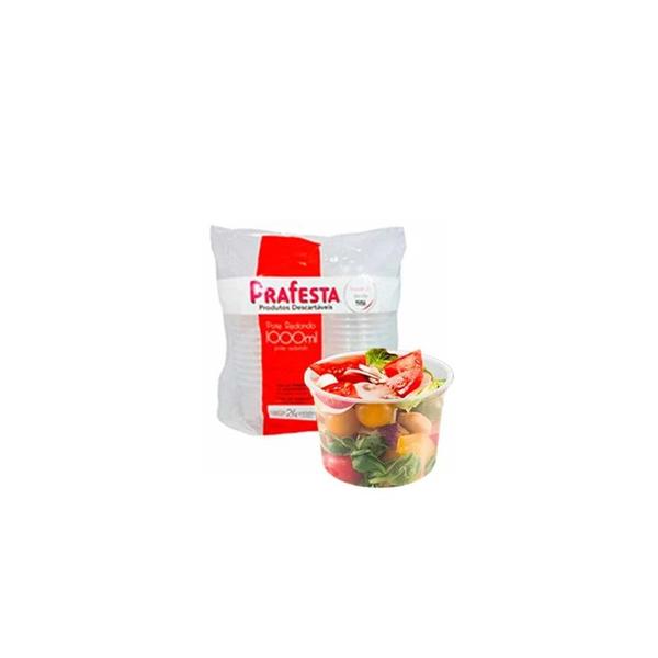 Kit Pote e Tampa Redondo 1000ml Freezer & Micro-ondas Prafesta Pacote 24 Unidades Imagem de Kit Pote e Tampa Redondo 1000ml Freezer & Micro-ondas Prafesta Pacote 24 Unidades