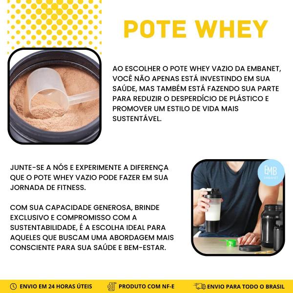 Imagem de Kit Pote Vazio de Whey Com Selo De Inducao 900g - 5und