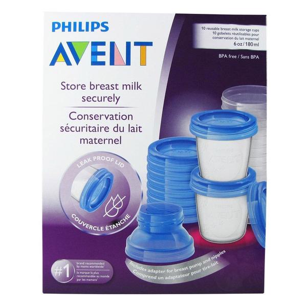 Imagem de Kit Potes Armazenamento 180ml C/10 Philips Avent