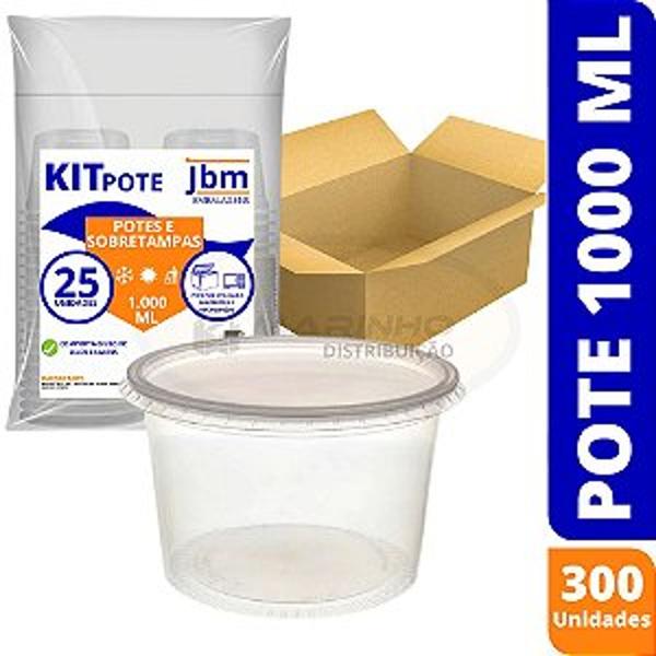 Imagem de Kit Potes e Tampas 1000 ml pct c/ 25 und