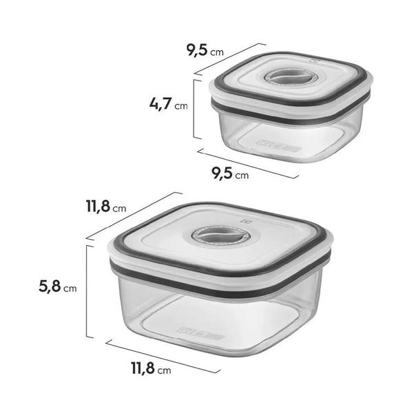 Imagem de Kit Potes Herméticos Electrolux Cinza - 8 Unidades