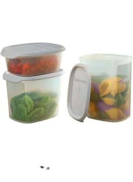 Imagem de KIT POTES  MODURARES TOUCH FRESH 3 PEÇAS  TRANSPARENTE  Da TUPPERWARE 